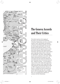 The Geneva Accords and Their Critics
