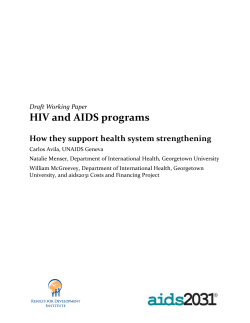 HIV and AIDS programs - Results for Development Institute