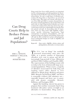 Can Drug Courts Help to Reduce Prison and Jail Populations?
