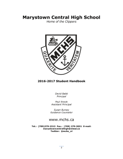 Student Handbook - Marystown Central High School