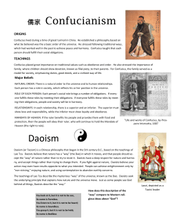 Confucianism Daoism