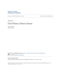 David Hume, History Painter - Dickinson Scholar