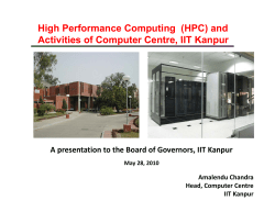 High Performance Computing (HPC) and Activities of Computer
