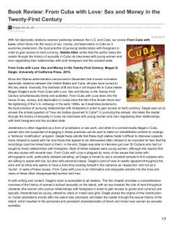 Book Review: From Cuba with Love: Sex and Money in the Twenty