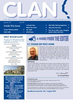 to proof - the National Association of Laryngectomee Clubs