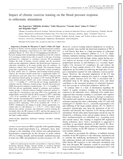 Impact of chronic exercise training on the blood pressure response