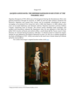 Jacques-Louis David, Napoleon in his Study at the Tuileries, 1812