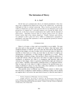 The Intrusion of Mercy - Moritz College of Law