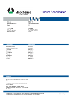 Product Specification