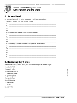 Chapter 1, Section 1: Guided Reading