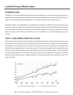 CeraZorb&reg; Energy Efficiency Report