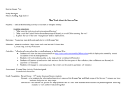 Map Work About the Korean War