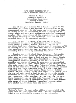 163 LIVE COLOR PHOTOGRAPHY OF ENDEMIC