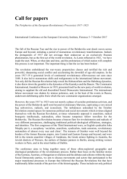 CfP_European_Revolution_Conference