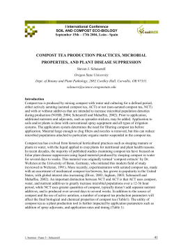 compost tea production practices, microbial properties