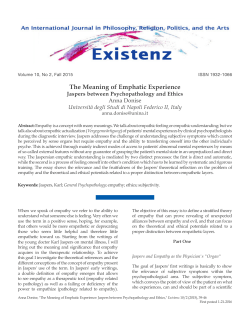 The Meaning of Emphatic Experience