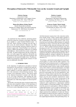 Perception of Interactive Vibrotactile Cues on the - DEI