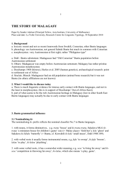 The Story of Malagasy