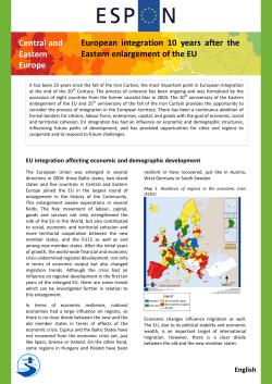 Central and Eastern Europe European integration 10 years after the
