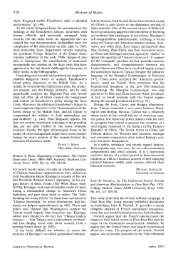 Robert S. Ross. Negotiating Cooperation: The United States and