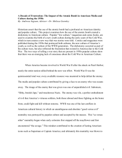 1 A Decade of Frustration: The Impact of the Atomic Bomb in