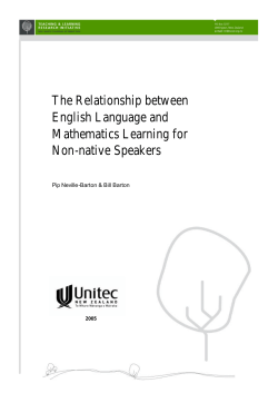 The Relationship between English Language and Mathematics