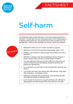 Self-harm - Rethink Mental Illness