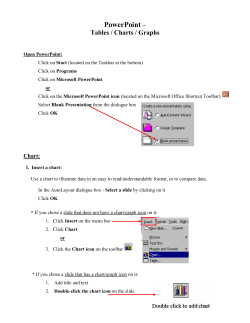 PowerPoint Tables / Charts / Graphs