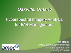Hyperspectral Imagery Analysis for EAB