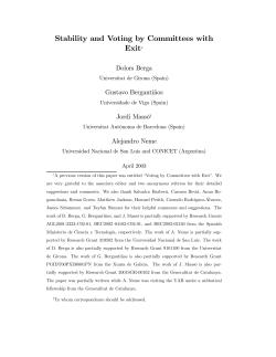 Stability and Voting by Committees with Exit