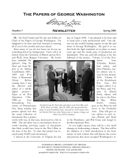 Spring 2005 - The Papers of George Washington