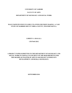 Male participation in family planning decision making: a case study