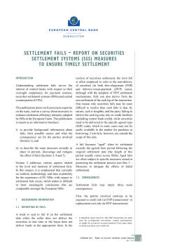 Settlement fails - ECB