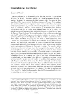 Rulemaking as Legislating - The Georgetown Law Journal