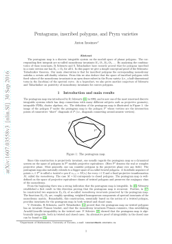 Pentagrams, inscribed polygons, and Prym varieties