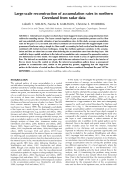 Large-scale reconstruction of accumulation rates in northern