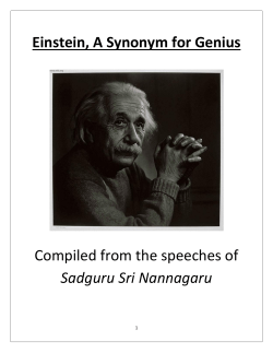 Einstein, A Synonym for Genius