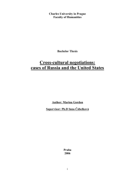 Cross-cultural negotiations