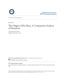 The Origins of the Maya: A Comparative Analysis of Narratives