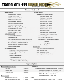 TRANS AM 455 - Trans Am Depot