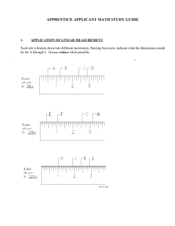 Apprentice Applicant Math Study Guide