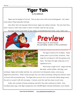 Tiger Talk - superteacherworksheets.com
