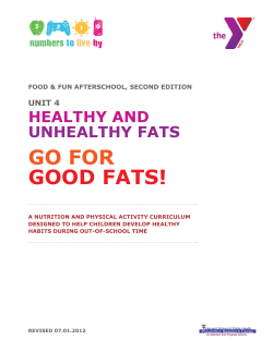 GO FOR GOOD FATS!