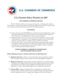 2016 Policy Priorities -- August 2016
