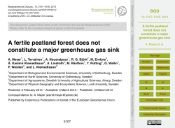 A fertile peatland forest does not constitute a major greenhouse gas