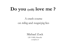 Do you (still) love me ?