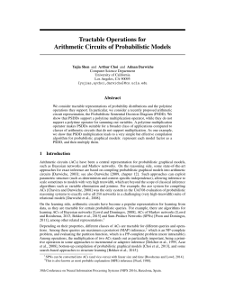 Tractable Operations for Arithmetic Circuits of