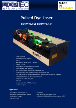 Pulsed Dye Laser - LIOP-TEC