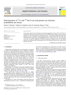 Determination of 51Cr and 241Am X-ray and gamma-ray