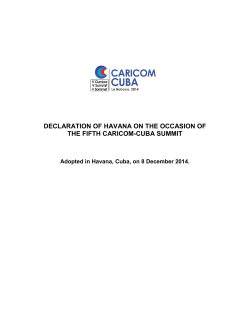 declaration of havana on the occasion of the fifth caricom